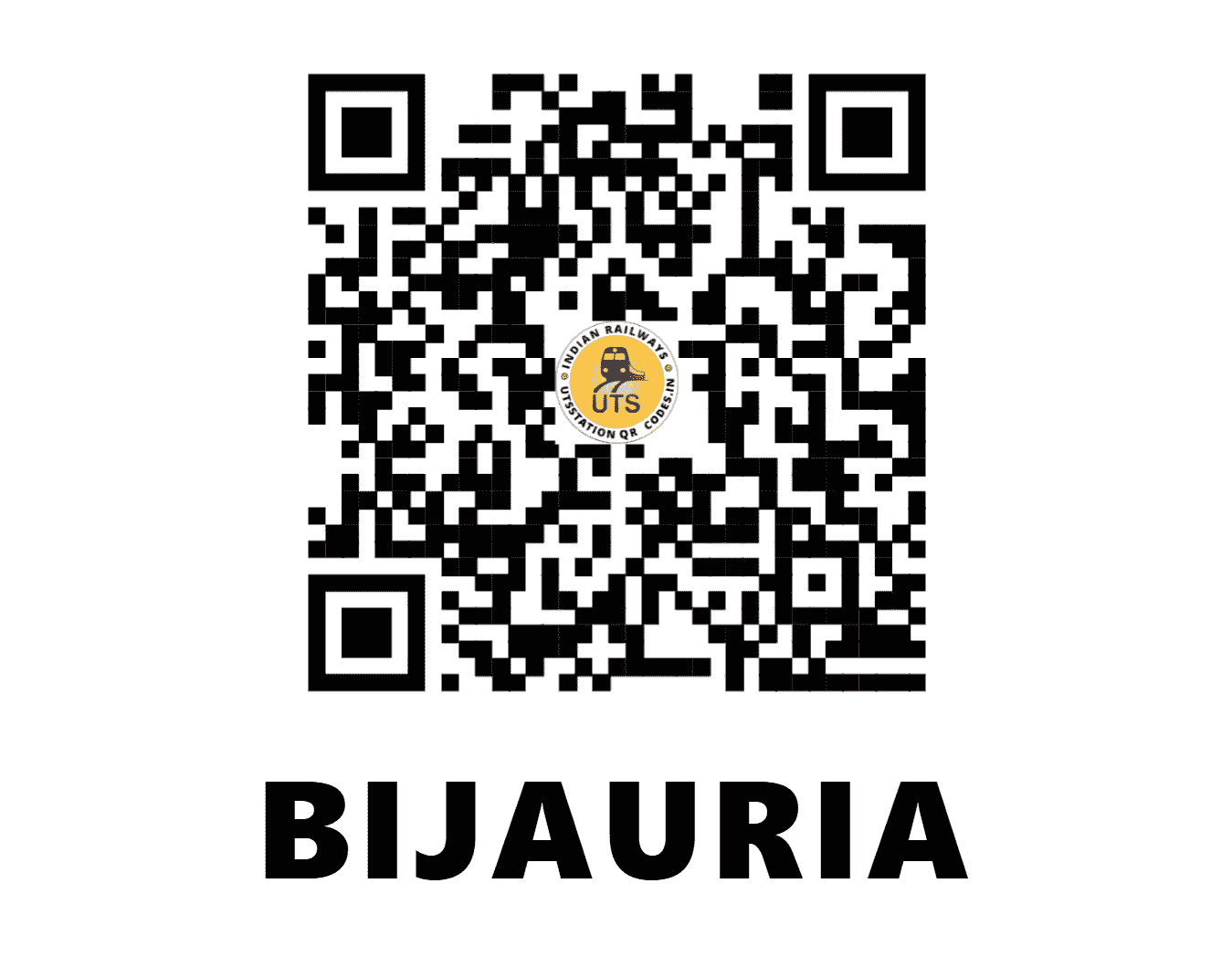 UTS QR Code for BIJAURIA - BJV - NE (UTTAR PRADESH)